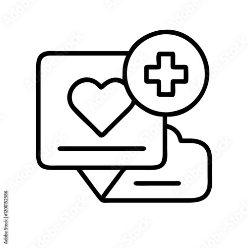 medicare icon, medicare line art - simple line art of medicare, perfect for medicare logos and icons and themed design 
