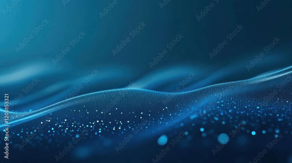 Abstract blue wave, digital art Abstract blue wave, digital art