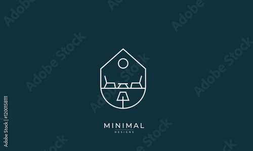 Minimal interior design logo 