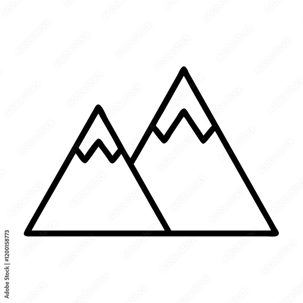 mountain icon, mountain line art - simple line art of mountain, perfect for mountain logos and icons and themed design mountain icon, mountain line art - simple line art of mountain, perfect for mountain logos and icons and themed design