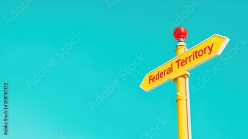 Yellow Signpost with Federal Territory Label photo