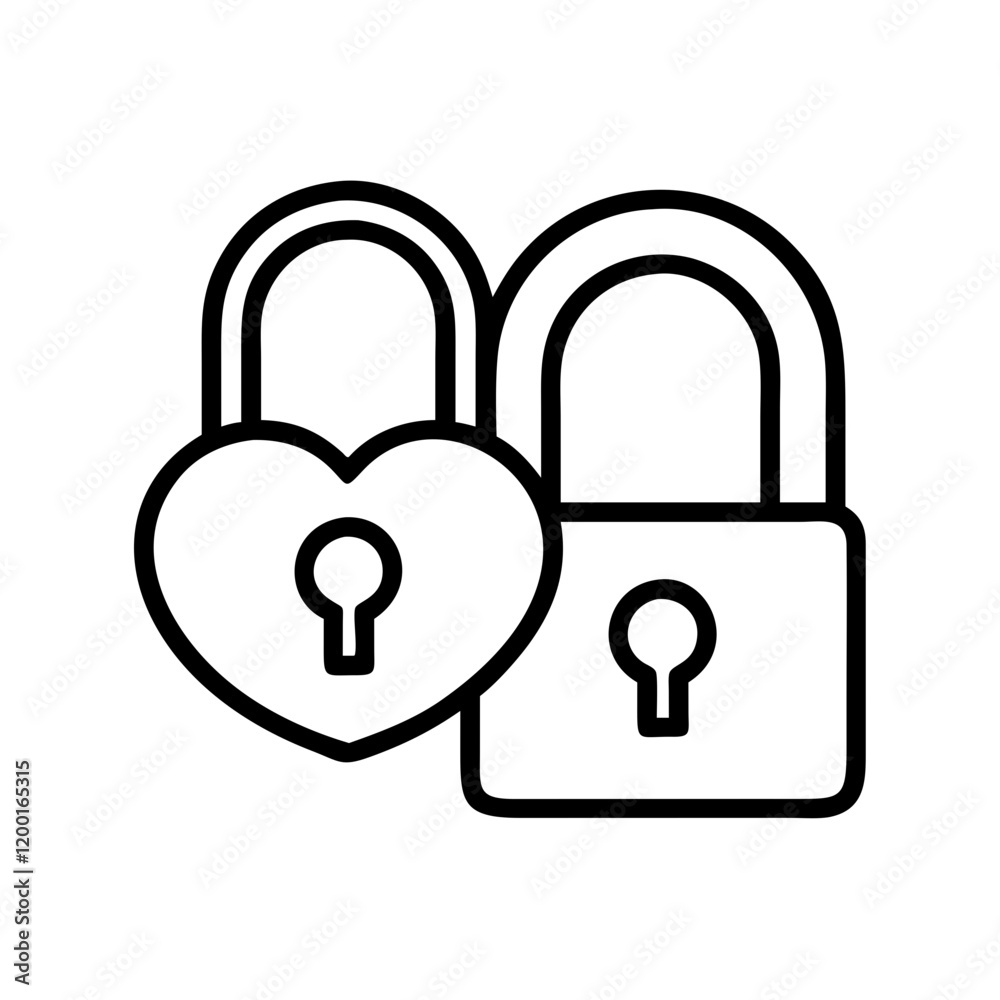 padlocks icon, padlocks line art - simple line art of padlocks, perfect for padlocks logos and icons and themed design padlocks icon, padlocks line art - simple line art of padlocks, perfect for padlocks logos and icons and themed design