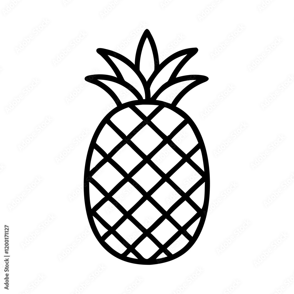 pineapple icon, pineapple line art - simple line art of pineapple, perfect for pineapple logos and icons and themed design pineapple icon, pineapple line art - simple line art of pineapple, perfect for pineapple logos and icons and themed design