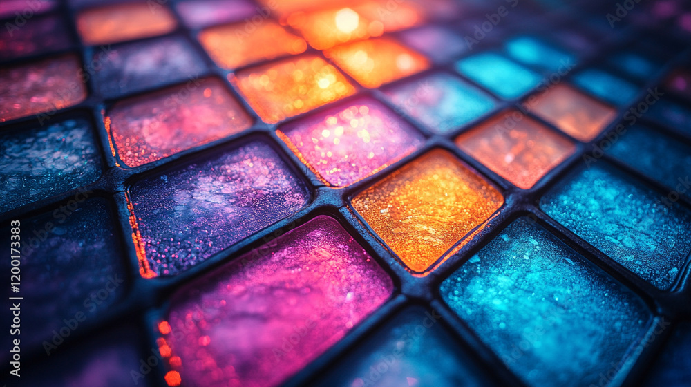 Stained glass art window with vibrant geometric patterns glittering particles crystal scripture modern blurred background empty caption space symbolic of spiritual beauty and creativity
Stained glass art window with vibrant geometric patterns glittering particles crystal scripture modern blurred background empty caption space symbolic of spiritual beauty and creativity