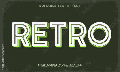 Retro classic text effect, editable text effect and vintage 3d font style bold shadow oldschool poster design