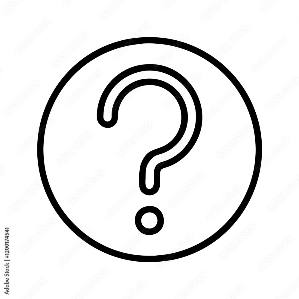 question icon, question line art - simple line art of question, perfect for question logos and icons and themed design question icon, question line art - simple line art of question, perfect for question logos and icons and themed design