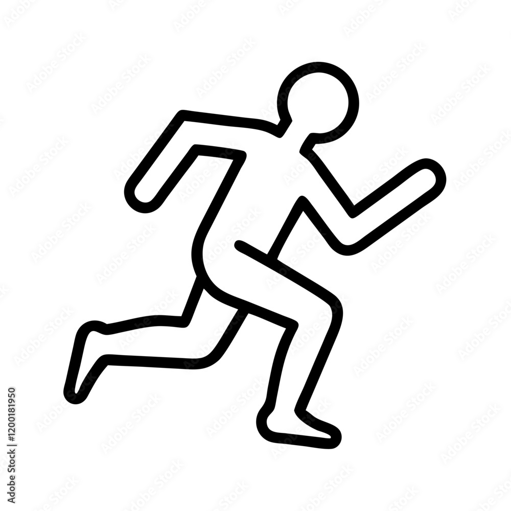 running man icon, running man line art - simple line art of running man, perfect for running man logos and icons and themed design running man icon, running man line art - simple line art of running man, perfect for running man logos and icons and themed design