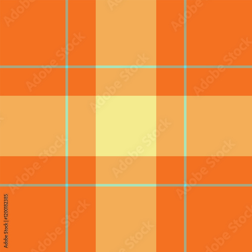 Vibrant orange and yellow plaid pattern.  Perfect for textile design, website backgrounds, or autumnthemed projects.  Clean, modern aesthetic. Ideal for adding a touch of warmth and style. photo