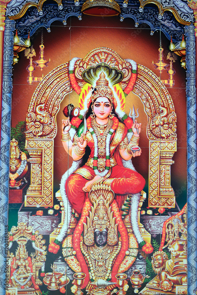 Fototapeta premium Sri Maha Mariamman Hindu Temple founded in 1873. Kuala Lumpur. Malaysia.