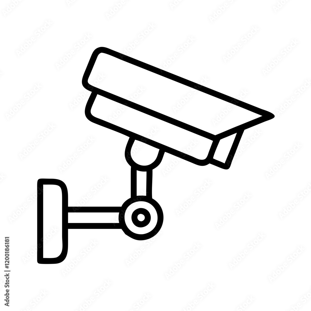 security camera icon, security camera line art - simple line art of security camera, perfect for security camera logos and icons and themed design security camera icon, security camera line art - simple line art of security camera, perfect for security camera logos and icons and themed design