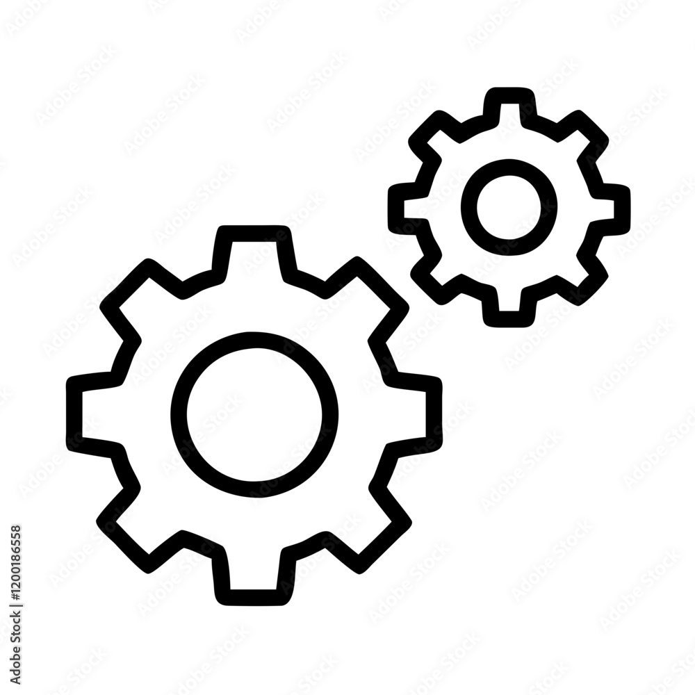 settings gears cogs icon, settings gears cogs line art - simple line art of settings gears cogs, perfect for settings gears cogs logos and icons and themed design settings gears cogs icon, settings gears cogs line art - simple line art of settings gears cogs, perfect for settings gears cogs logos and icons and themed design