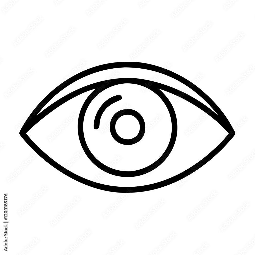 simple eye icon, simple eye line art - simple line art of simple eye, perfect for simple eye logos and icons and themed design simple eye icon, simple eye line art - simple line art of simple eye, perfect for simple eye logos and icons and themed design