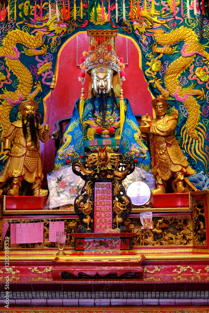 Guan Di chinese taoist Temple in Chinatown. Guan Di the God of War. Kuala Lumpur. Malaysia. Guan Di chinese taoist Temple in Chinatown. Guan Di the God of War. Kuala Lumpur. Malaysia.
