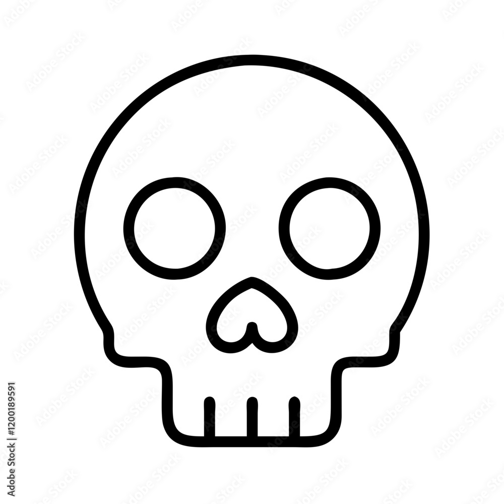 skull icon, skull line art - simple line art of skull, perfect for skull logos and icons and themed design skull icon, skull line art - simple line art of skull, perfect for skull logos and icons and themed design