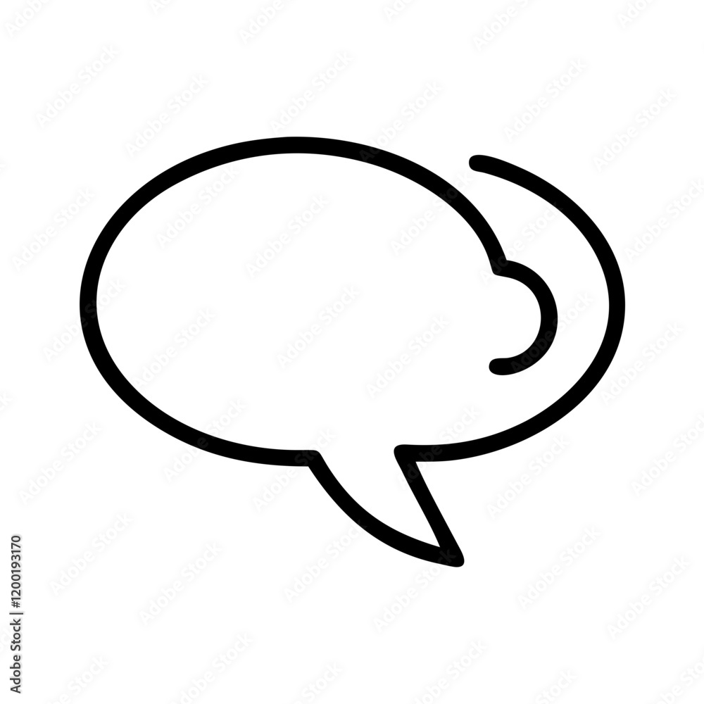 speech bubble icon, speech bubble line art - simple line art of speech bubble, perfect for speech bubble logos and icons and themed design speech bubble icon, speech bubble line art - simple line art of speech bubble, perfect for speech bubble logos and icons and themed design