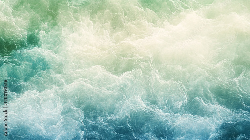 Abstract ocean waves in shades of teal, white, and green create a serene atmosphere. Abstract ocean waves in shades of teal, white, and green create a serene atmosphere.