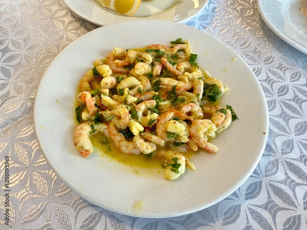 Raki appetizer Sauteed Shrimp with Herbs and Garlic Raki appetizer Sauteed Shrimp with Herbs and Garlic