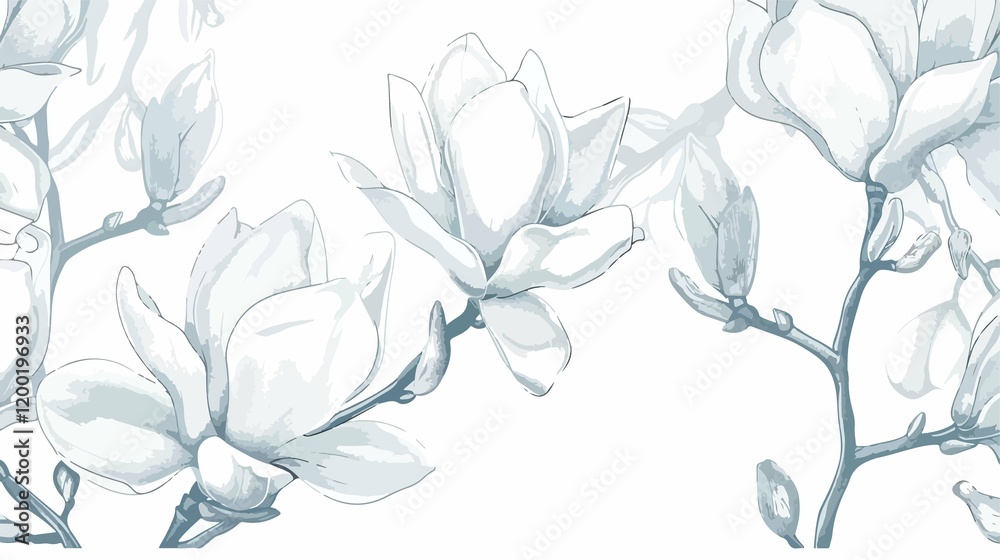 Obraz premium Elegant Hand-Drawn Watercolor Seamless Pattern