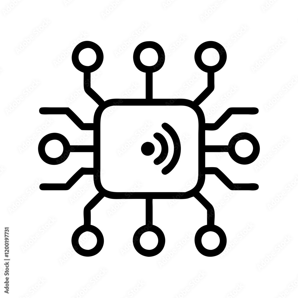technology icon, technology line art - simple line art of technology, perfect for technology logos and icons and themed design technology icon, technology line art - simple line art of technology, perfect for technology logos and icons and themed design