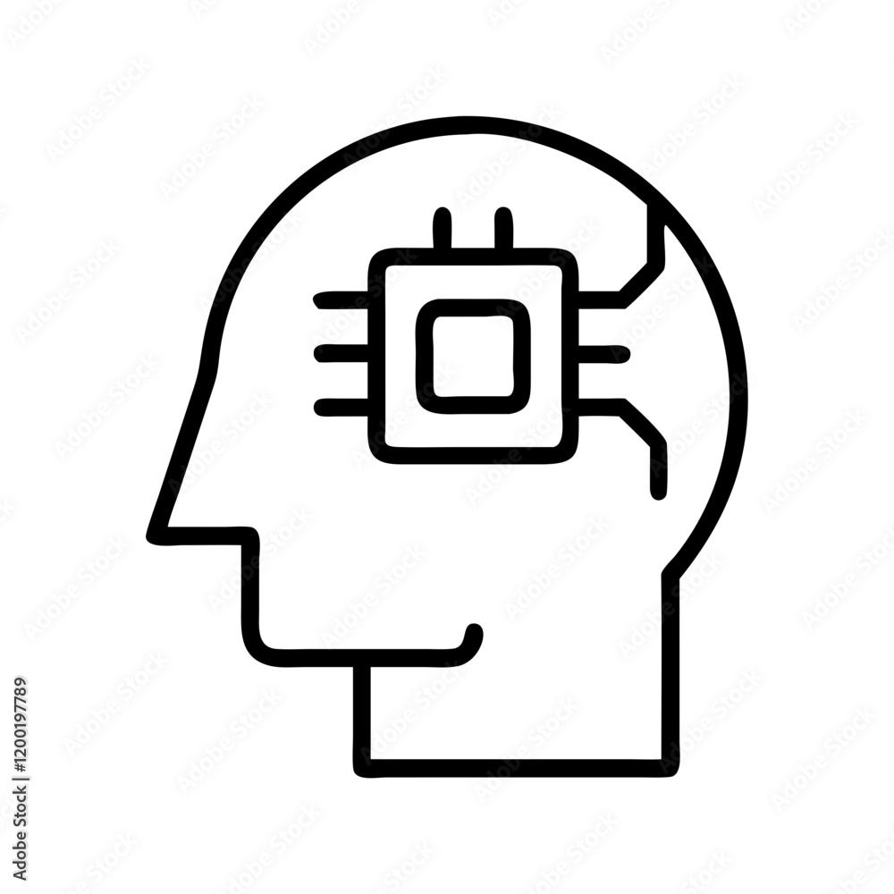 technology icon, technology line art - simple line art of technology, perfect for technology logos and icons and themed design 