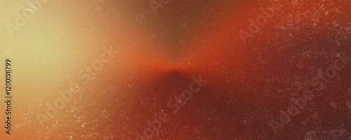 Abstract grainy noisy gradient background, brown orange glowing gradient wave, dark backdrop banner poster header design, grain noise texture effect