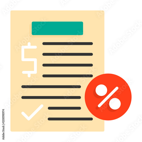 Taxation Flat Style Icon