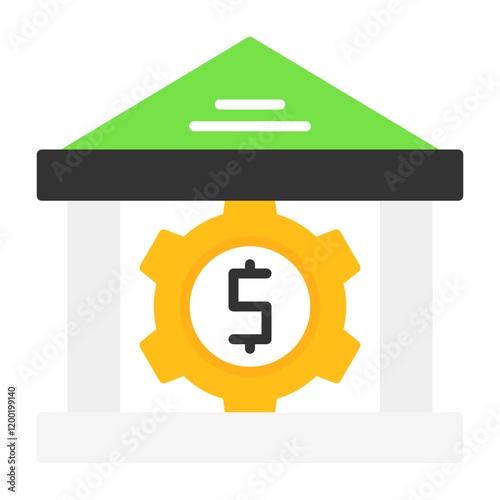 Monetary policy Flat Style Icon