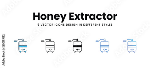 Honey Extractor icons in different style vector stock illustration