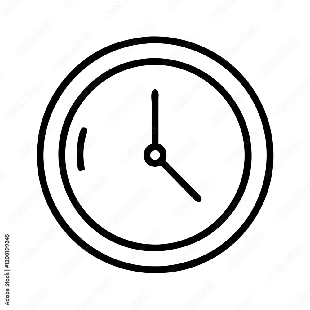 time clock icon, time clock line art - simple line art of time clock, perfect for time clock logos and icons and themed design time clock icon, time clock line art - simple line art of time clock, perfect for time clock logos and icons and themed design