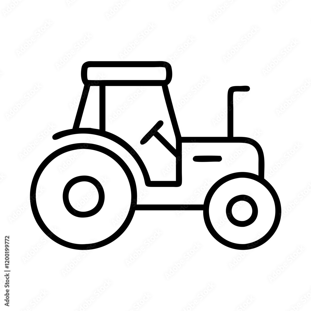 tractor icon, tractor line art - simple line art of tractor, perfect for tractor logos and icons and themed design tractor icon, tractor line art - simple line art of tractor, perfect for tractor logos and icons and themed design