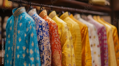 Indian kurta for men displayed in a retail shop
