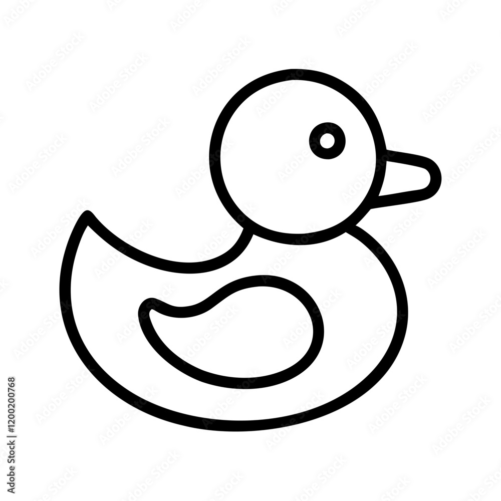 Obraz premium ubber duck icon, ubber duck line art - simple line art of ubber duck, perfect for ubber duck logos and icons and themed design 