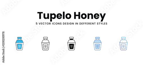 Tupelo Honey icons in different style vector stock illustration