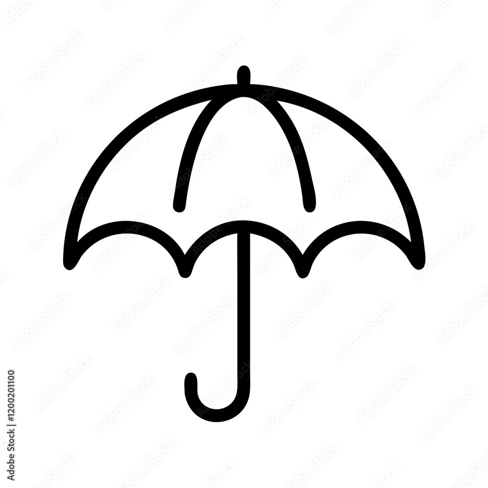 umbrella icon, umbrella line art - simple line art of umbrella, perfect for umbrella logos and icons and themed design umbrella icon, umbrella line art - simple line art of umbrella, perfect for umbrella logos and icons and themed design
