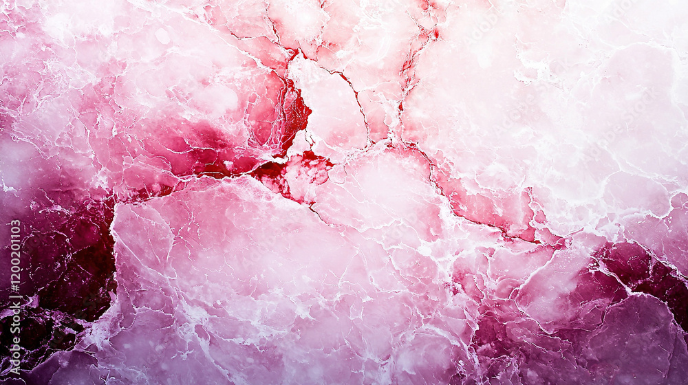 A pink and white marble wallpaper features red and white designs on both sides A pink and white marble wallpaper features red and white designs on both sides