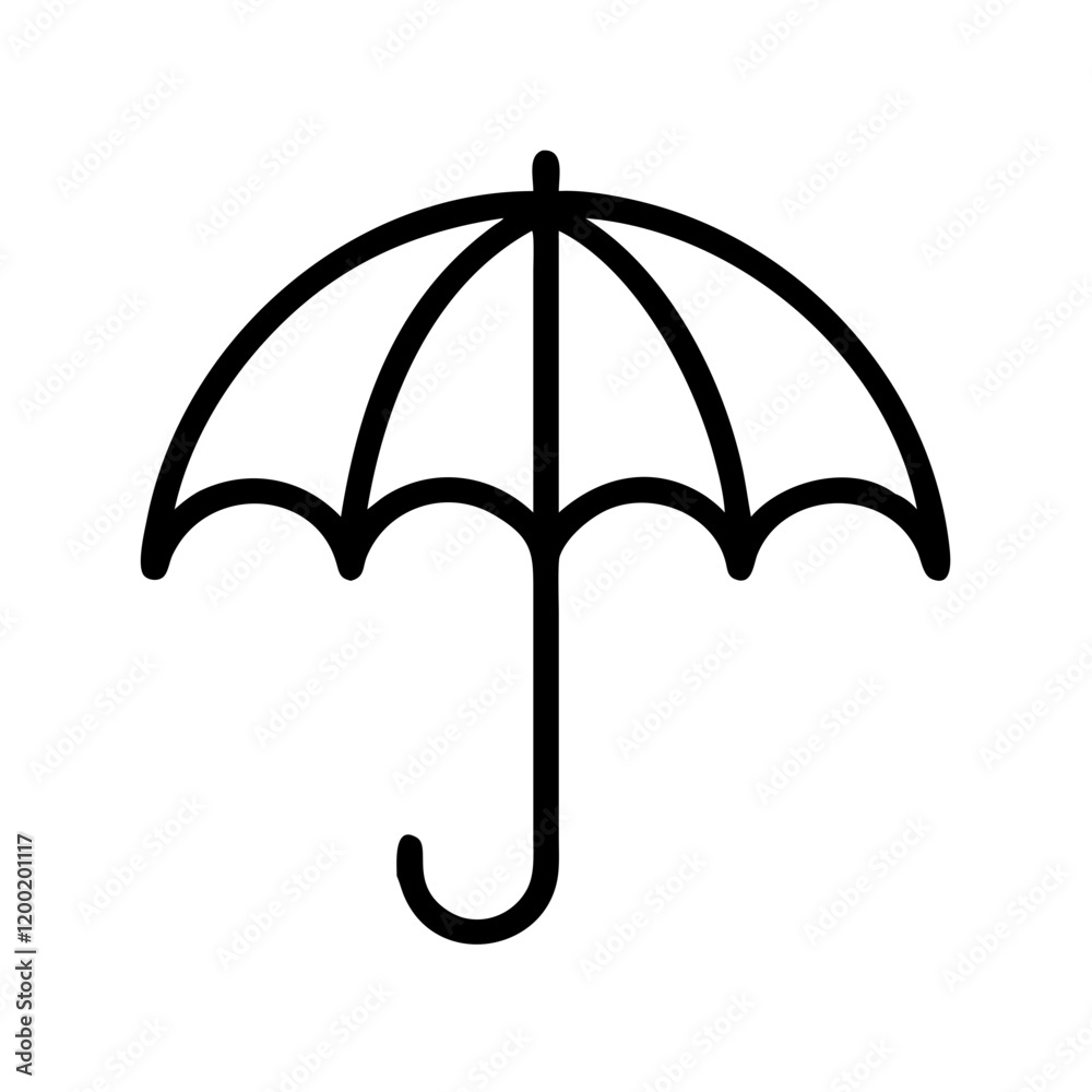 umbrella icon, umbrella line art - simple line art of umbrella, perfect for umbrella logos and icons and themed design umbrella icon, umbrella line art - simple line art of umbrella, perfect for umbrella logos and icons and themed design