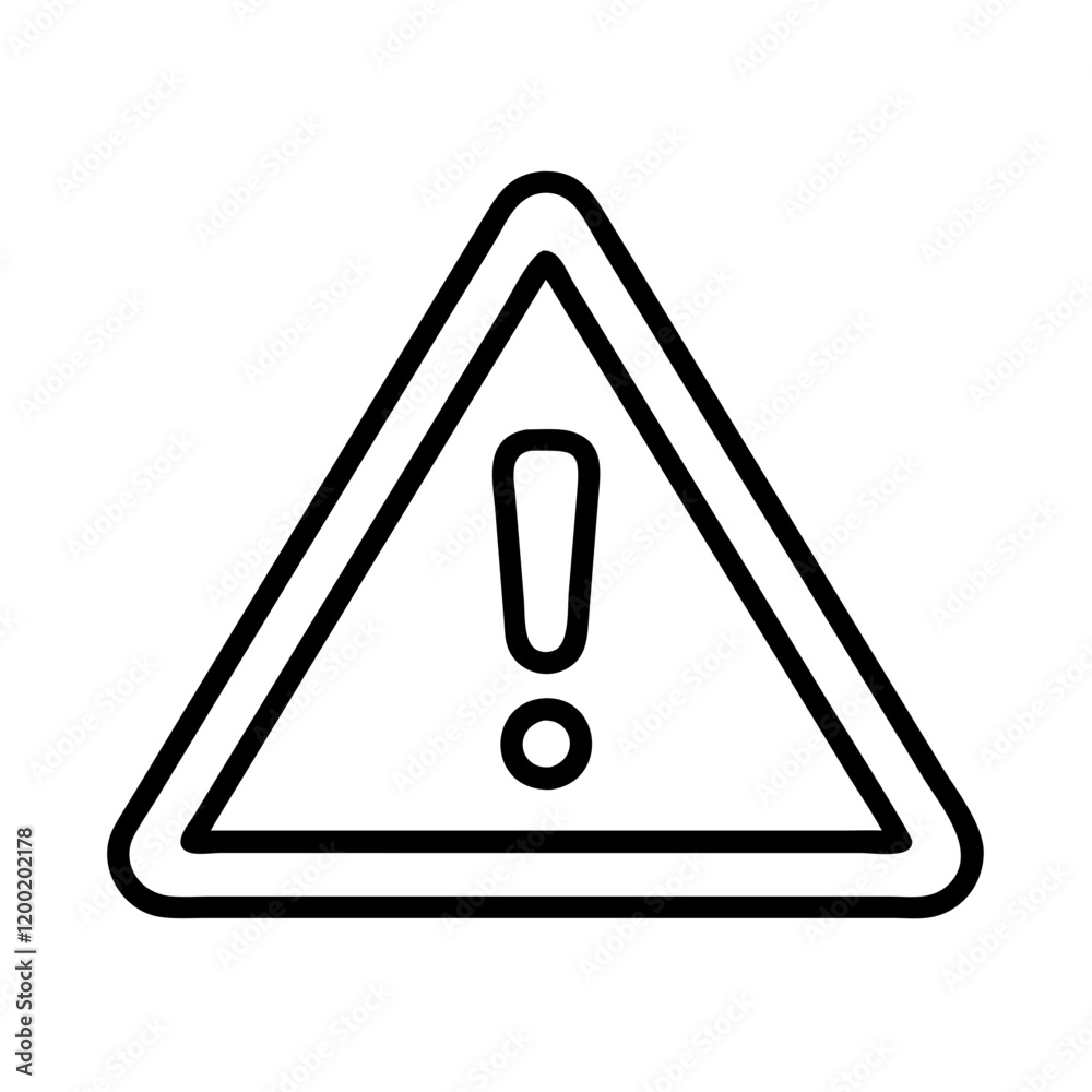 warning icon, warning line art - simple line art of warning, perfect for warning logos and icons and themed design warning icon, warning line art - simple line art of warning, perfect for warning logos and icons and themed design