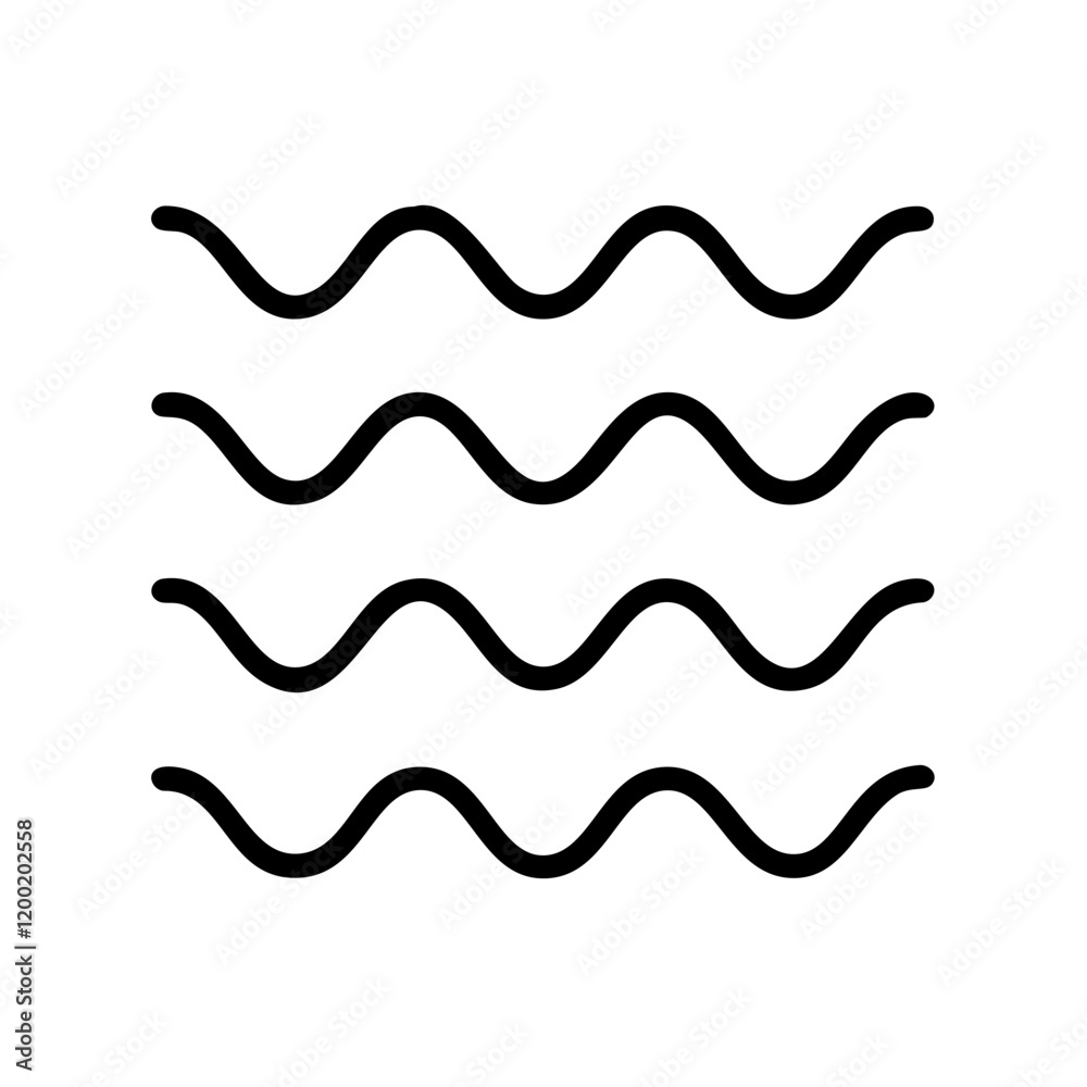 wavy icon, wavy line art - simple line art of wavy, perfect for wavy logos and icons and themed design wavy icon, wavy line art - simple line art of wavy, perfect for wavy logos and icons and themed design