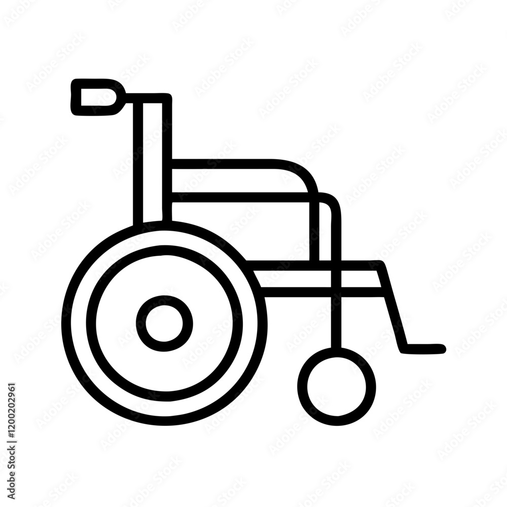 wheelchair icon, wheelchair line art - simple line art of wheelchair, perfect for wheelchair logos and icons and themed design wheelchair icon, wheelchair line art - simple line art of wheelchair, perfect for wheelchair logos and icons and themed design