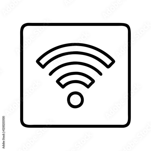 wi fi icon, wi fi line art - simple line art of wi fi, perfect for wi fi logos and icons and themed design 