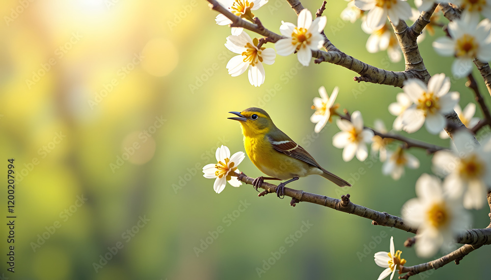 Close-Up of Blossoming Spring Flowers on a Tree Branch Close-Up of Blossoming Spring Flowers on a Tree Branch