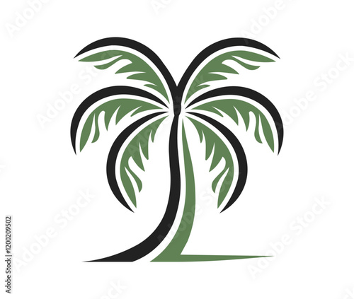 palm tree isolated on white