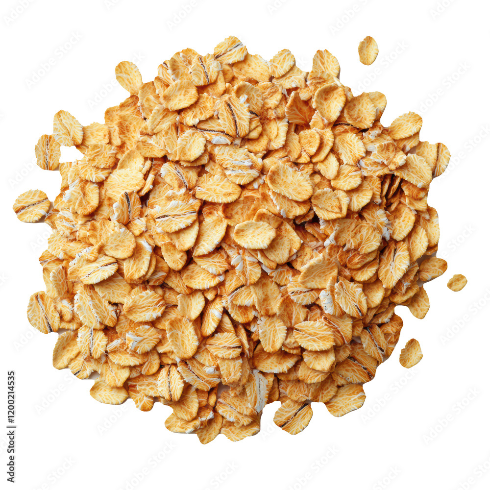 Oat flakes pile on transparent background, PNG Oat flakes pile on transparent background, PNG