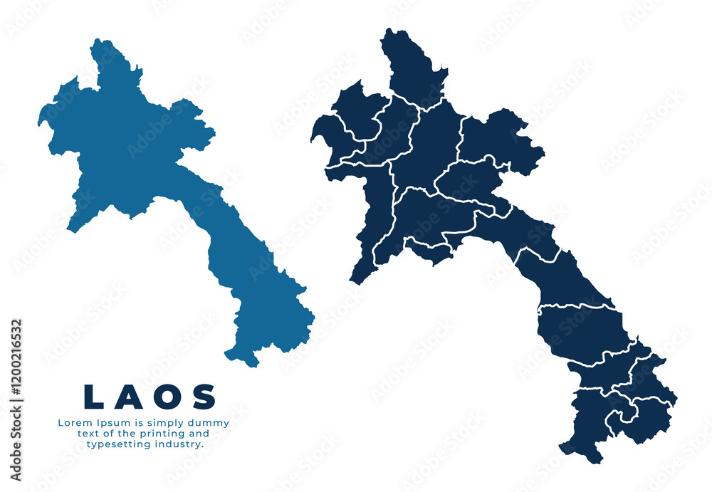 Fototapeta premium Vietnam political map and simple flat vector illustration