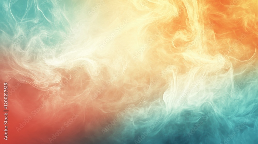 Fototapeta premium Abstract swirls of colorful smoke.