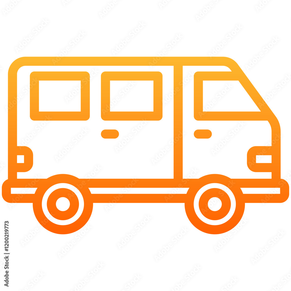 Fototapeta premium Camper Van Icon