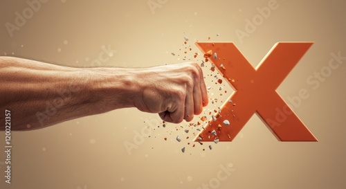 Fist, Hitting your mark, punching the x, x marks the spot, accuracy and following through photo