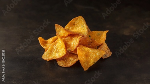 Crispy snack made gram flour and spiced vegetables deepfried to golden perfection photo