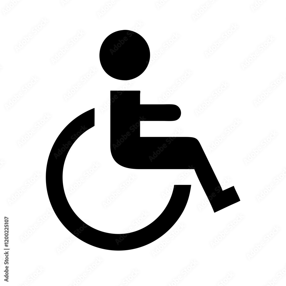 Wheelchair symbol representing accessibility and mobility Wheelchair symbol representing accessibility and mobility