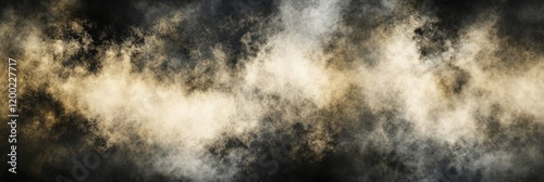 Misty Twilight: Monochrome Abstract Background with Eerie Grey Fog and Clouds photo